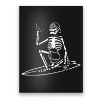 Skeleton Surfing Lazy Halloween Costume Skull Bones Surfer Poster