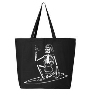 Skeleton Surfing Lazy Halloween Costume Skull Bones Surfer 25L Jumbo Tote