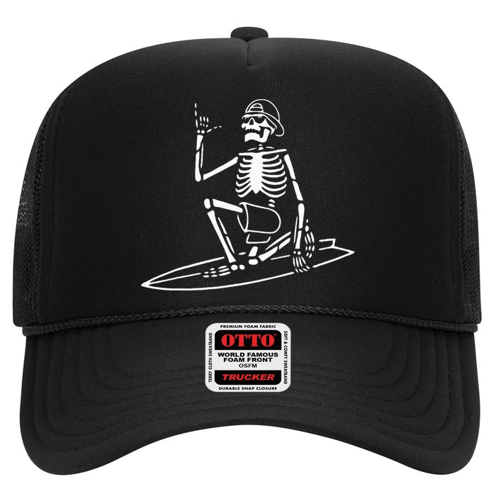 Skeleton Surfing Lazy Halloween Costume Skull Bones Surfer Hat