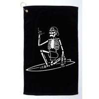 Skeleton Surfing Lazy Halloween Costume Skull Bones Surfer Golf Towel