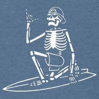 Skeleton Surfing Lazy Halloween Costume Skull Bones Surfer Garment-Dyed Sweatshirt