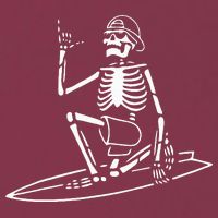 Skeleton Surfing Lazy Halloween Costume Skull Bones Surfer 16oz Travel Tumbler