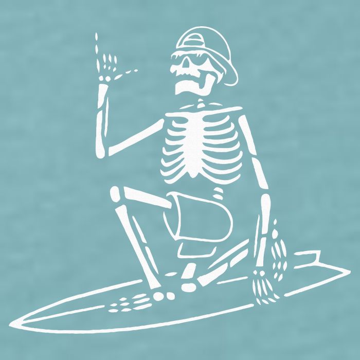 Skeleton Surfing Lazy Halloween Costume Skull Bones Surfer Sueded Cloud Jersey T-Shirt