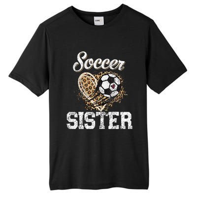 Soccer Sister Leopard Funny Soccer Sister Mother's Day Tall Fusion ChromaSoft Performance T-Shirt