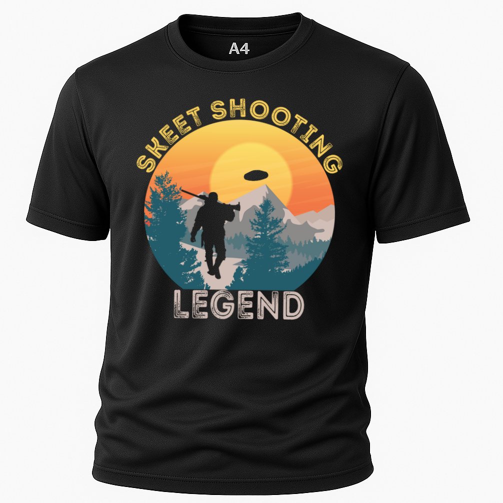 Skeet Shooting Legend Skeet Trap Clay Outdoor Sports Lover Cool Gift Cooling Performance Crew T-Shirt