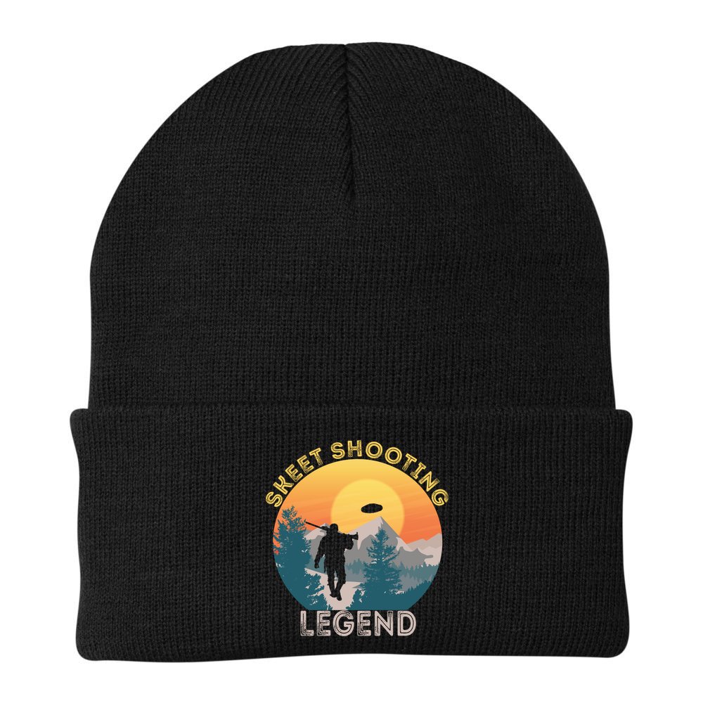 Skeet Shooting Legend Skeet Trap Clay Outdoor Sports Lover Cool Gift Beanie