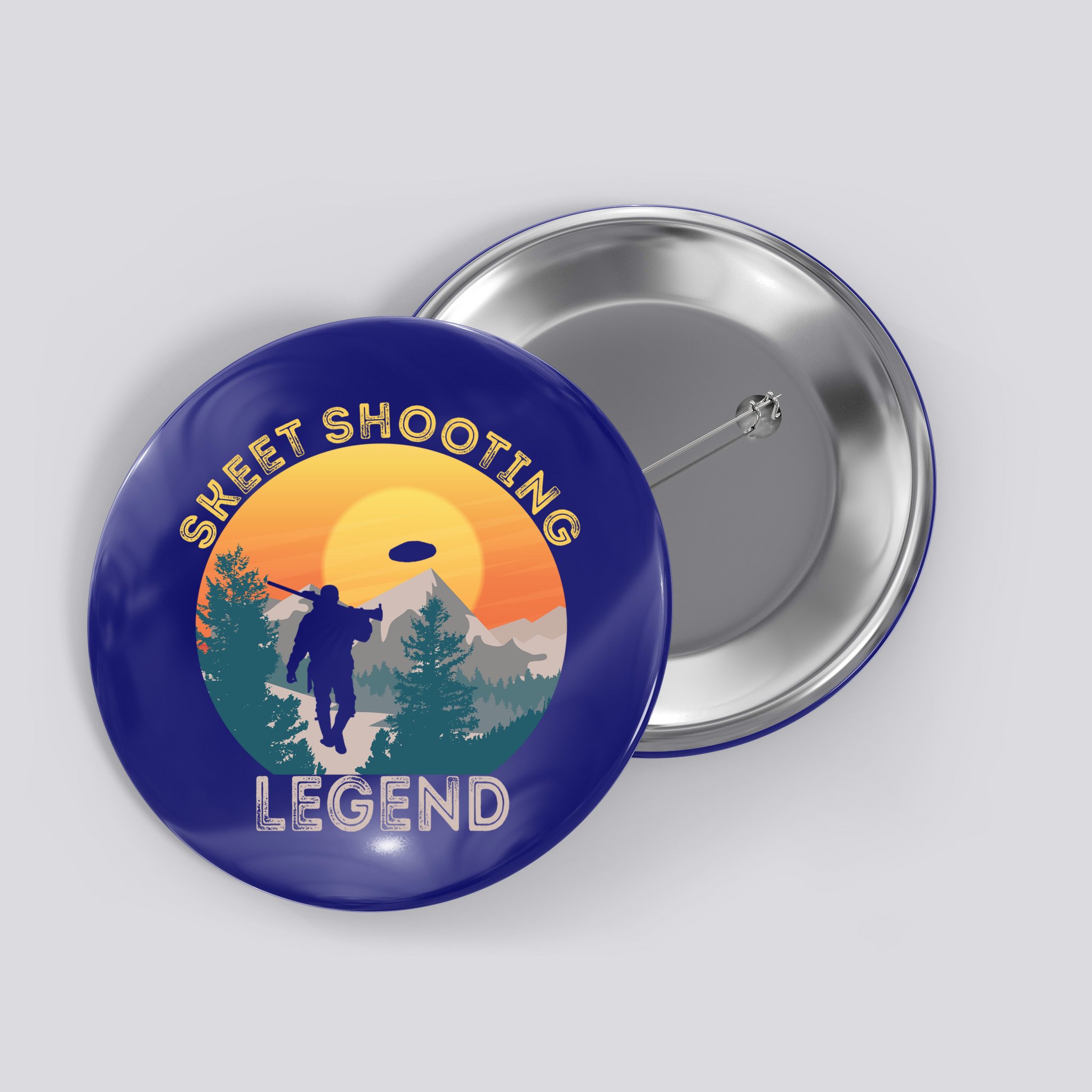Skeet Shooting Legend Skeet Trap Clay Outdoor Sports Lover Cool Gift Button