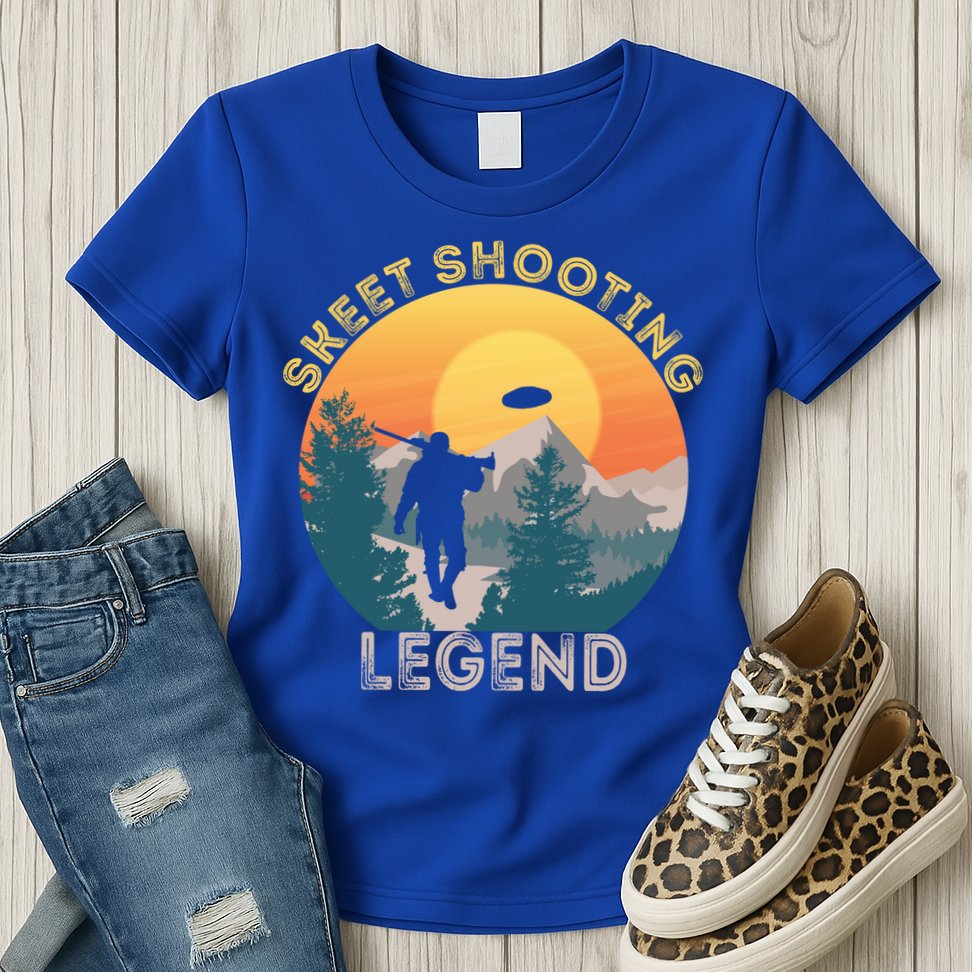 Skeet Shooting Legend Skeet Trap Clay Outdoor Sports Lover Cool Gift Womens T-Shirt