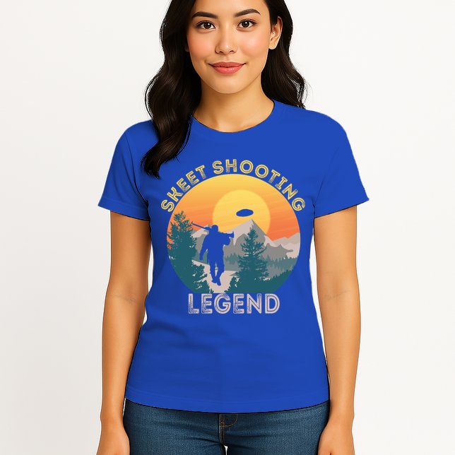 Skeet Shooting Legend Skeet Trap Clay Outdoor Sports Lover Cool Gift Womens T-Shirt
