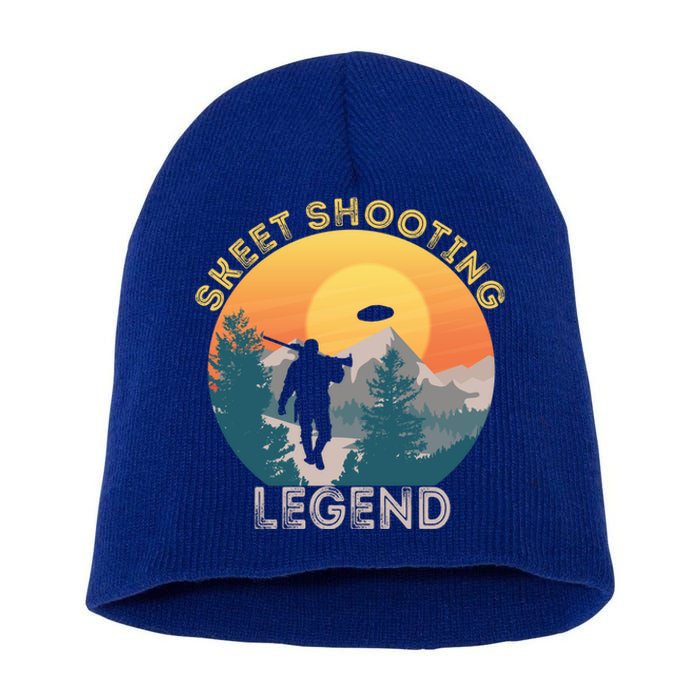 Skeet Shooting Legend Skeet Trap Clay Outdoor Sports Lover Cool Gift Short Acrylic Beanie