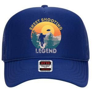 Skeet Shooting Legend Skeet Trap Clay Outdoor Sports Lover Cool Gift High Crown Mesh Back Trucker Hat