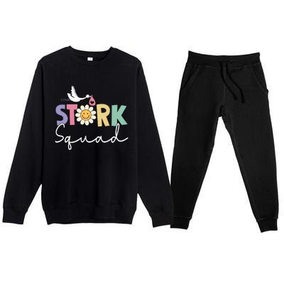 Stork Squad Labor And Delivery Nurse Labor And Delivery Nurse L And D Nurse Premium Crewneck Sweatsuit Set