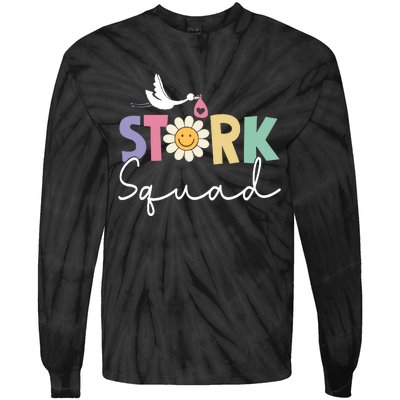 Stork Squad Labor And Delivery Nurse Labor And Delivery Nurse L And D Nurse Tie-Dye Long Sleeve Shirt