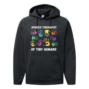 SLP Speech Language Pathology Therapist Performance Fleece Hoodie