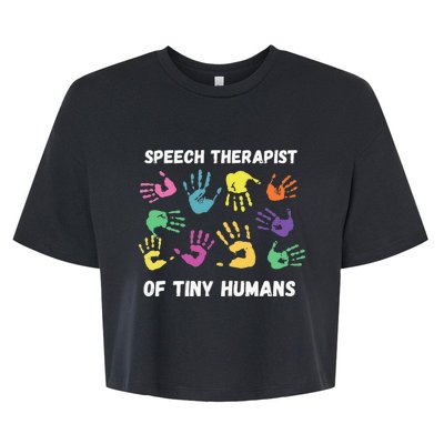 SLP Speech Language Pathology Therapist Bella+Canvas Jersey Crop Tee