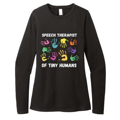 SLP Speech Language Pathology Therapist Womens CVC Long Sleeve Shirt