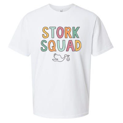 Stork Squad Labor And Delivery Nurse Mother Baby Nurse Sueded Cloud Jersey T-Shirt