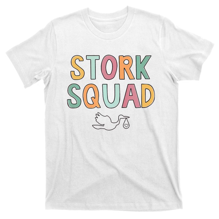 Stork Squad Labor And Delivery Nurse Mother Baby Nurse T-Shirt