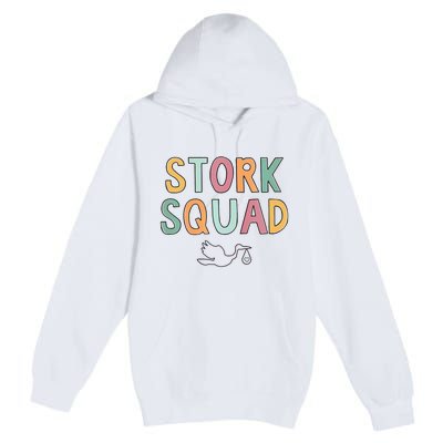 Stork Squad Labor And Delivery Nurse Mother Baby Nurse Premium Pullover Hoodie