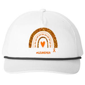 Support Squad #Leukemia Orange Ribbon Rainbow Snapback Five-Panel Rope Hat