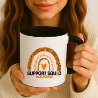 Support Squad #Leukemia Orange Ribbon Rainbow Mug