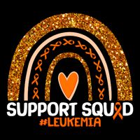 Support Squad #Leukemia Orange Ribbon Rainbow Polo
