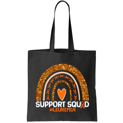 Support Squad #Leukemia Orange Ribbon Rainbow Bag