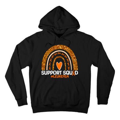 Support Squad #Leukemia Orange Ribbon Rainbow Tall Hoodie
