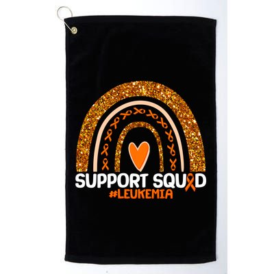 Support Squad #Leukemia Orange Ribbon Rainbow Golf Towel