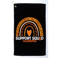 Support Squad #Leukemia Orange Ribbon Rainbow Golf Towel