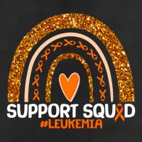 Support Squad #Leukemia Orange Ribbon Rainbow Golf Towel