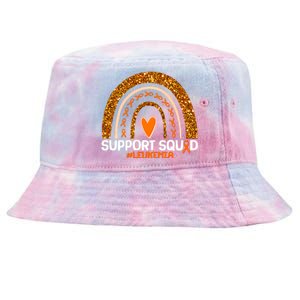 Support Squad #Leukemia Orange Ribbon Rainbow Tie-Dyed Bucket Hat