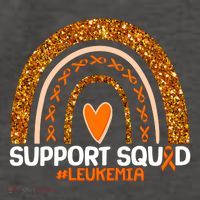 Support Squad #Leukemia Orange Ribbon Rainbow Vector Backpack