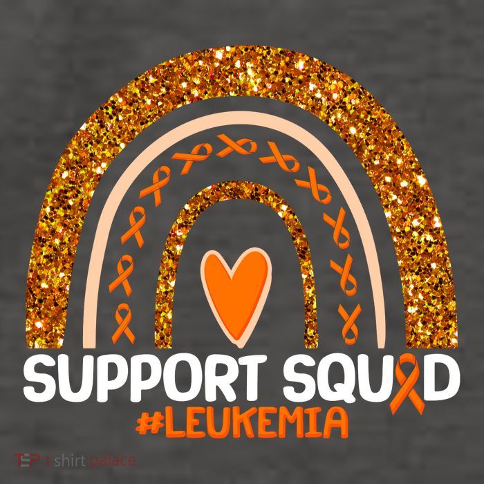 Support Squad #Leukemia Orange Ribbon Rainbow Vector Backpack