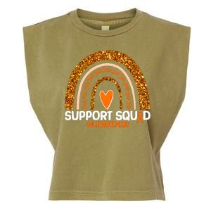 Support Squad #Leukemia Orange Ribbon Rainbow Garment-Dyed Women's Muscle Tee