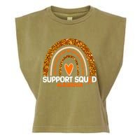 Support Squad #Leukemia Orange Ribbon Rainbow Garment-Dyed Women's Muscle Tee