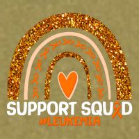 Support Squad #Leukemia Orange Ribbon Rainbow Garment-Dyed Women's Muscle Tee