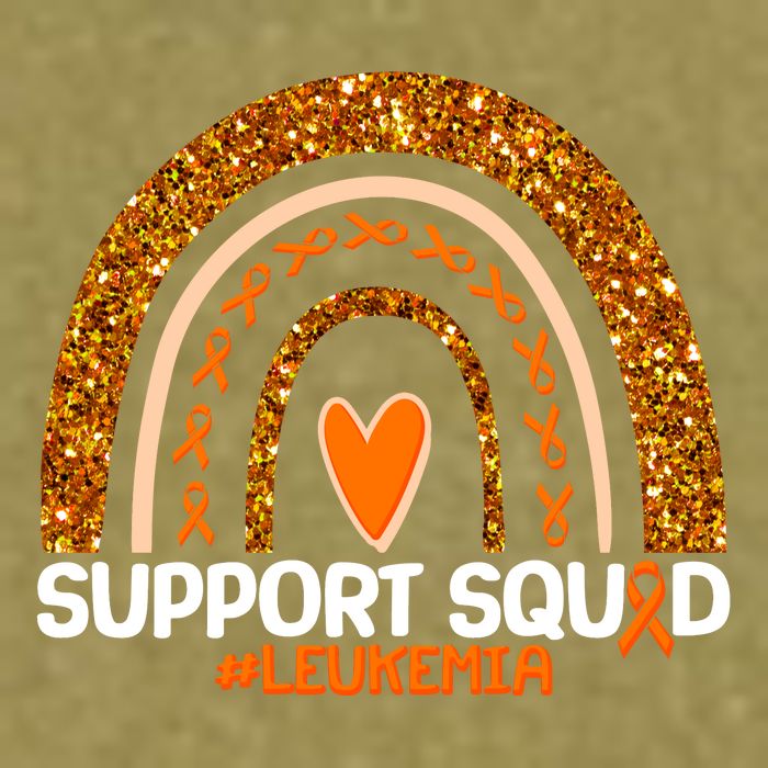 Support Squad #Leukemia Orange Ribbon Rainbow Garment-Dyed Women's Muscle Tee