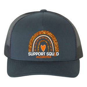 Support Squad #Leukemia Orange Ribbon Rainbow Yupoong Adult 5-Panel Trucker Hat