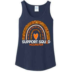 Support Squad #Leukemia Orange Ribbon Rainbow Ladies Essential Tank