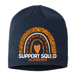 Support Squad #Leukemia Orange Ribbon Rainbow Sustainable Beanie