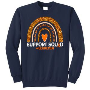 Support Squad #Leukemia Orange Ribbon Rainbow Tall Sweatshirt