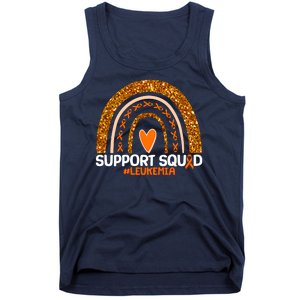 Support Squad #Leukemia Orange Ribbon Rainbow Tank Top