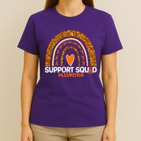 Support Squad #Leukemia Orange Ribbon Rainbow T-Shirt