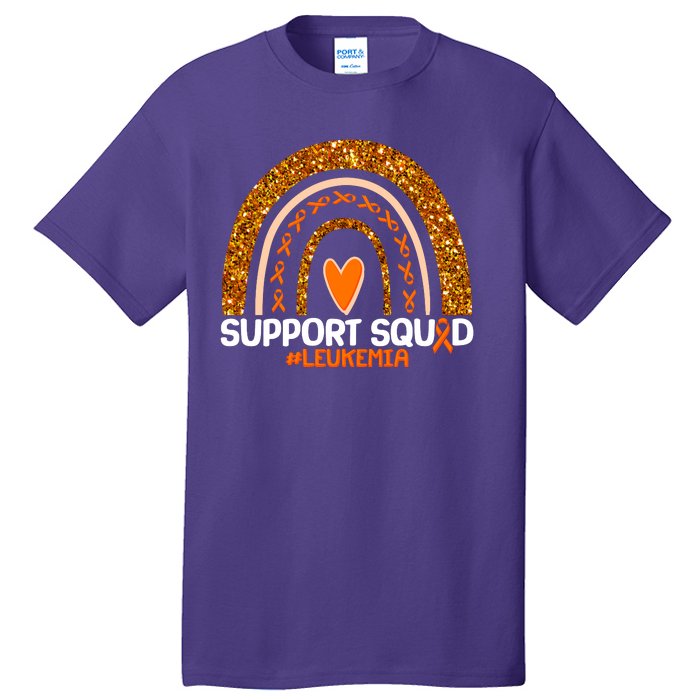 Support Squad #Leukemia Orange Ribbon Rainbow Tall T-Shirt