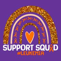 Support Squad #Leukemia Orange Ribbon Rainbow Button