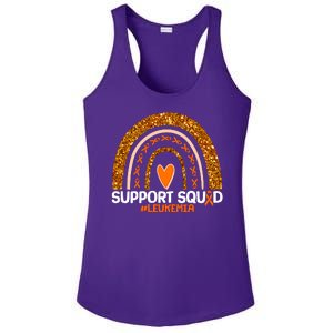 Support Squad #Leukemia Orange Ribbon Rainbow Ladies PosiCharge Competitor Racerback Tank