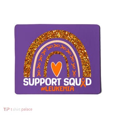 Support Squad #Leukemia Orange Ribbon Rainbow Mousepad