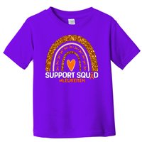 Support Squad #Leukemia Orange Ribbon Rainbow Toddler T-Shirt