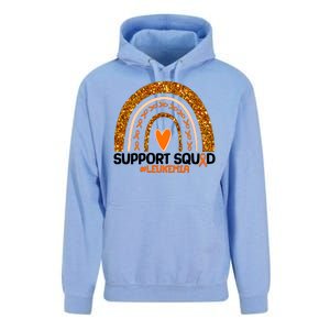 Support Squad #Leukemia Orange Ribbon Rainbow Unisex Surf Hoodie